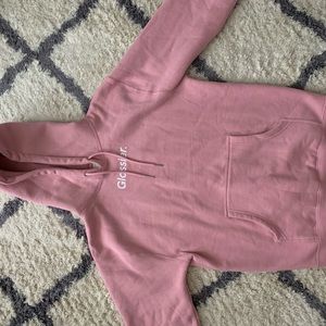 Small glossier pink hoodie